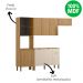 Cozinha 4 Pecas 251 cm MDF Vert Plus Freijo Freijo Soft KTP