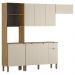 Cozinha 4 Pecas 251 cm MDF Vert Plus Freijo Soft KTP