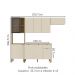 Cozinha 4 Pecas 251 cm MDF Vert Plus Freijo Soft KTP