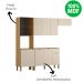 Cozinha 4 Pecas 251 cm MDF Vert Plus Freijo Soft KTP