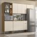 Cozinha 4 Pecas 251 cm MDF Vert Plus Freijo Soft KTP