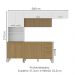 Cozinha 4 Pecas Urbane 260 cm Freijo Supremo Cp Ripado Freijo KTP