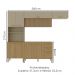 Cozinha 4 Pecas Urbane 260 cm Freijo Vanilla Cp Ripado Freijo KTP