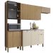 Cozinha Balcao Pia 251 cm MDF Vert Plus Freijo Freijo Soft KTP