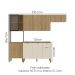 Cozinha Balcao Pia 251 cm MDF Vert Plus Freijo Freijo Soft KTP