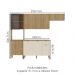 Cozinha Balcao Tampo 251 cm MDF Vert Plus Freijo Freijo Soft KTP