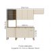 Cozinha Balcao Tampo 251 cm MDF Vert Plus Freijo Soft KTP
