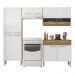 Cozinha Com Balcao Nala 222 cm Freijo Supremo Cp Ripado Freijo KTP