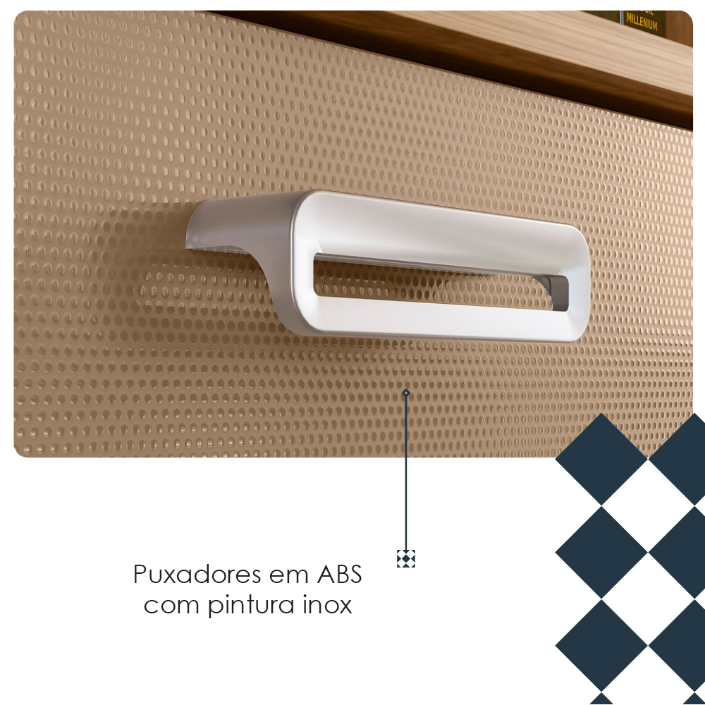 Cozinha Compacta 10P 2G 222 cm Intense Freijo Vanilla KTP