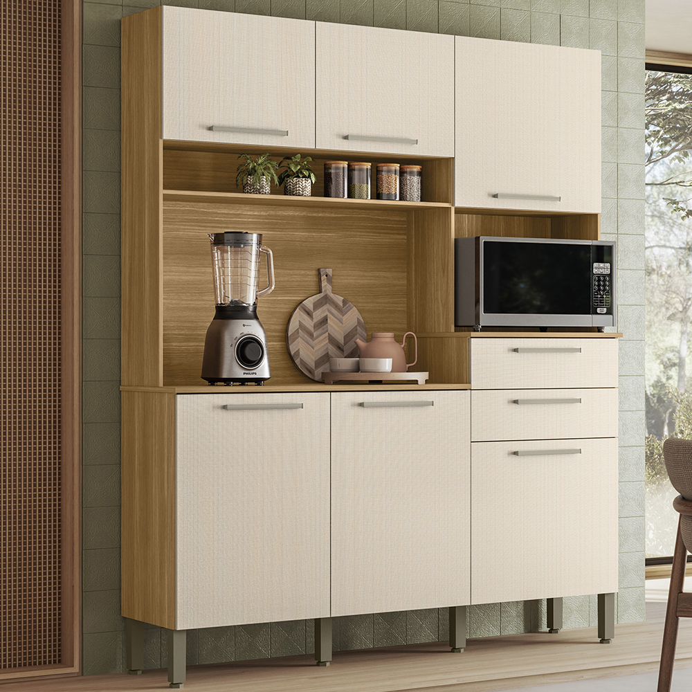 Cozinha Compacta 6P 2G 161 cm Montesa Freijo Soft KTP