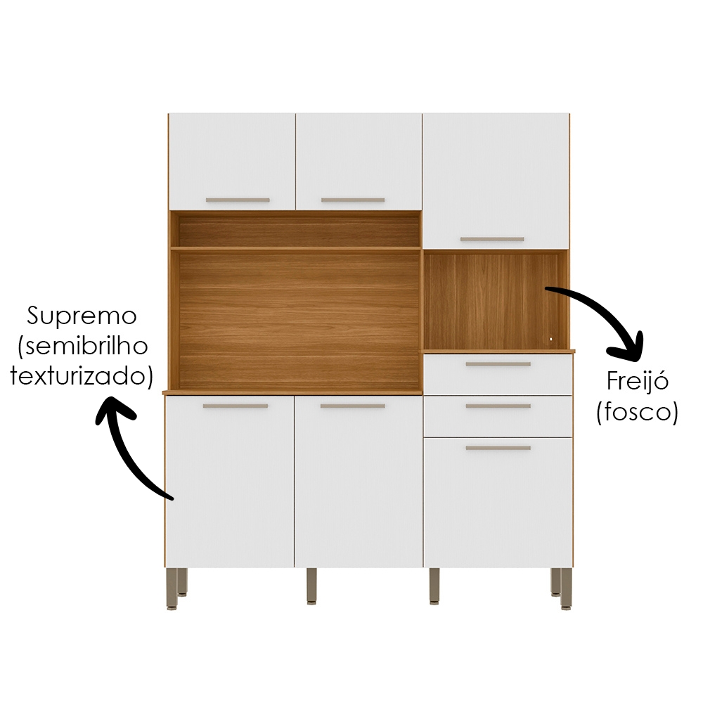 Cozinha Compacta 6P 2G 161 cm Montesa Freijo Supremo KTP