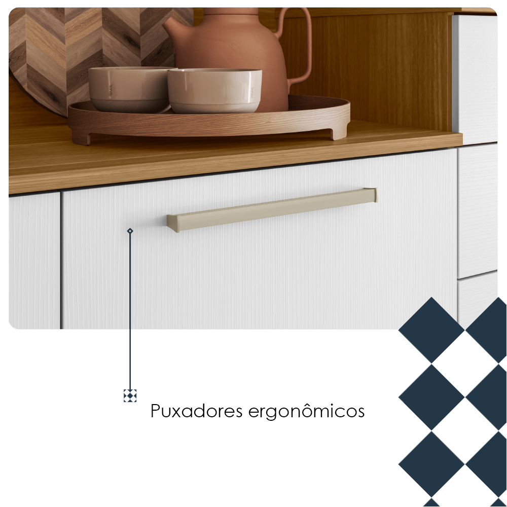 Cozinha Compacta 6P 2G 161 cm Montesa Freijo Supremo KTP