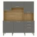 Cozinha Compacta 6P 2G 180 cm Ferrara Freijo Gris KTP