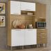 Cozinha Compacta 6P 2G 180 cm Ferrara Freijo Supremo Cp Ripado Freijo KTP