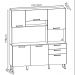 Cozinha Compacta 6P 2G 180 cm Ferrara Freijo Supremo Cp Ripado Freijo KTP