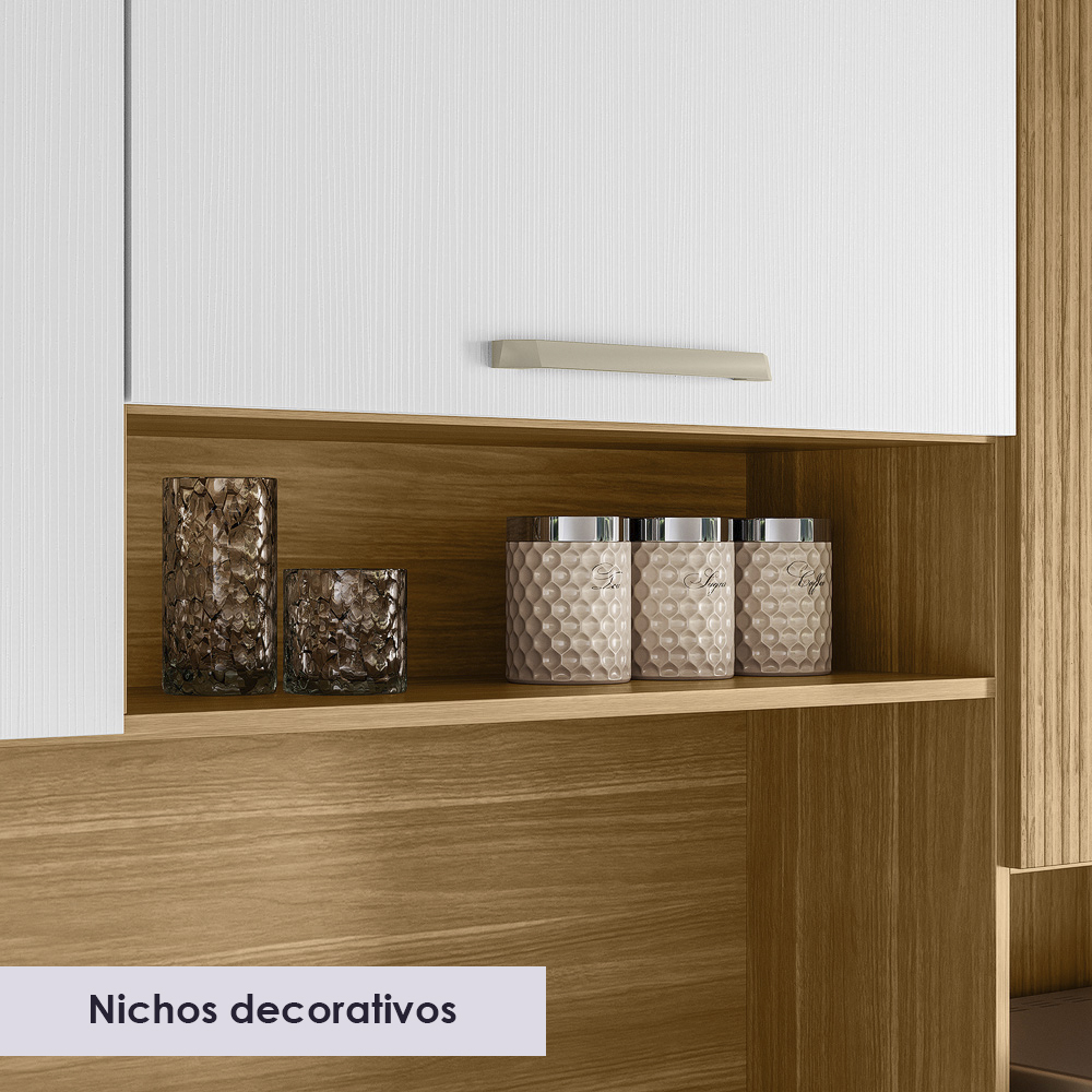 Cozinha Compacta 6P 2G 180 cm Ferrara Freijo Supremo Cp Ripado Freijo KTP