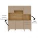 Cozinha Compacta 6P 2G 180 cm Ferrara Freijo Vanilla KTP
