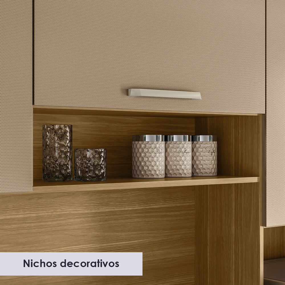 Cozinha Compacta 6P 2G 180 cm Ferrara Freijo Vanilla KTP