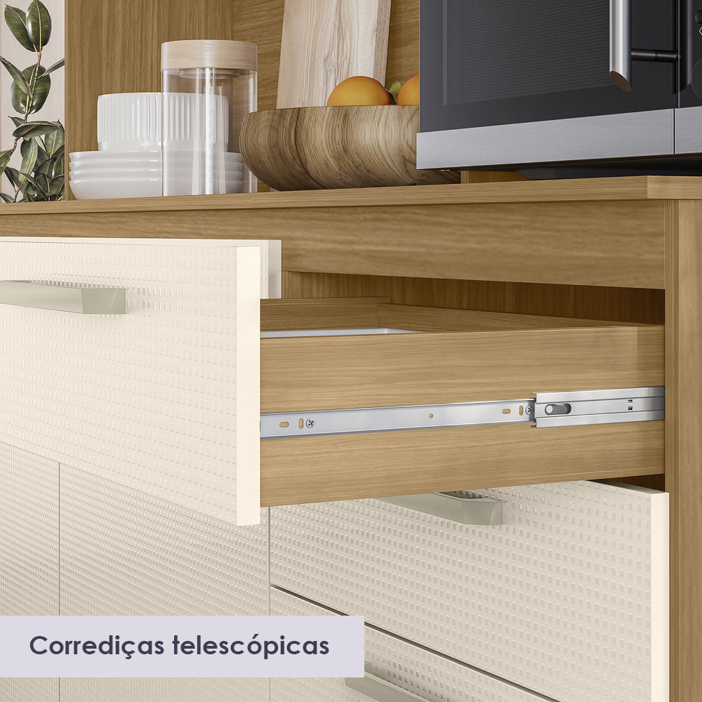 Cozinha Compacta 7P 2G 182 cm Mega Freijo Soft KTP
