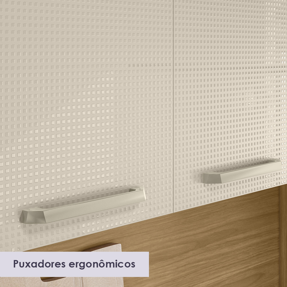Cozinha Compacta 7P 2G 182 cm Mega Freijo Soft KTP