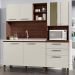 Cozinha Compacta 7P 2G 182 cm Mega Nogueira Off White KTP