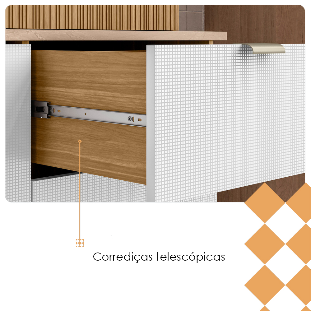 Cozinha Compacta 8P 1G 161 cm Slow Freijo Artico Cp Riscatto Freijo KTP