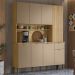Cozinha Compacta 8P 1G 161 cm Slow Freijo Vanilla Cp Riscatto Freijo KTP