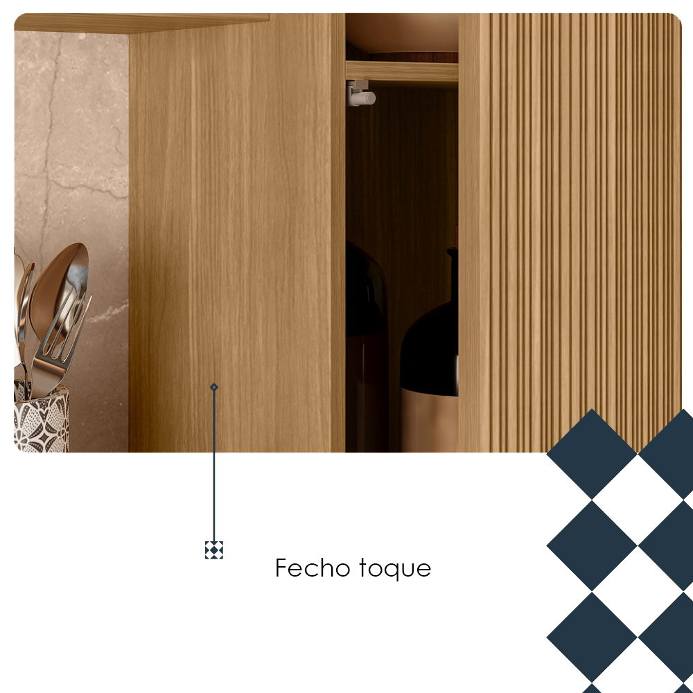 Cozinha Compacta 8P 1G 161 cm Slow Freijo Vanilla Cp Riscatto Freijo KTP