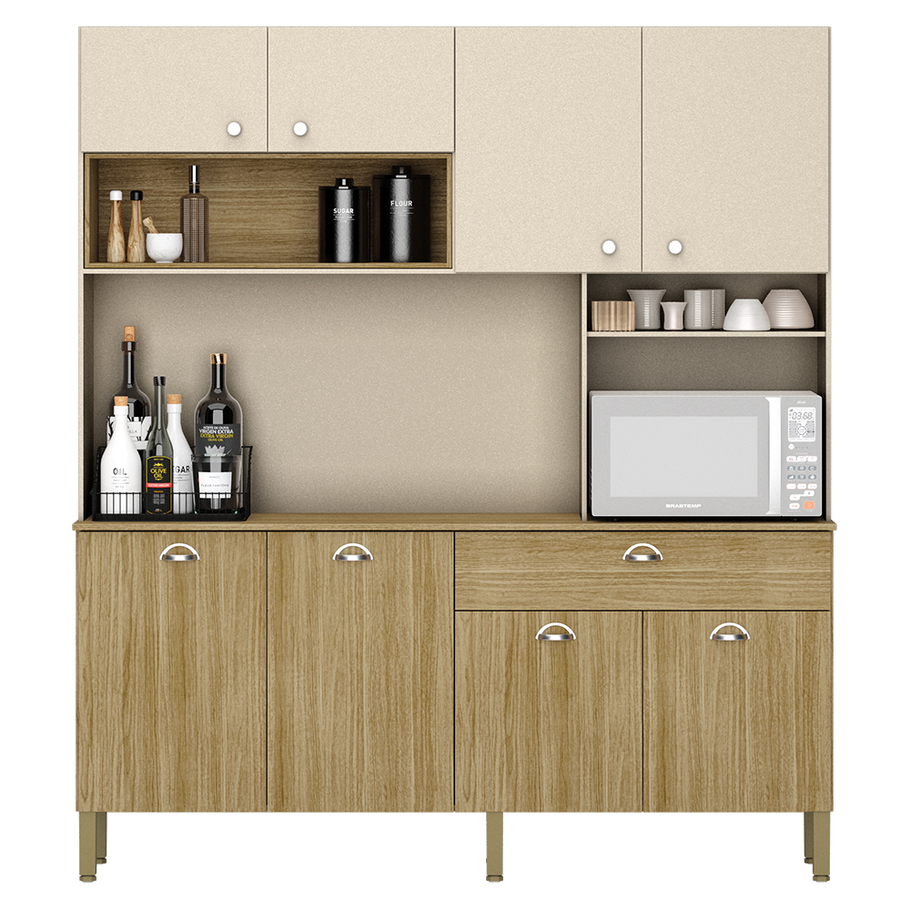 Cozinha Compacta 8P 1G 182 cm Core Freijo Vanilla KTP
