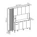 Cozinha Compacta 9P 1G 201 cm Pulse Freijo Artico Cp Riscatto Freijo KTP