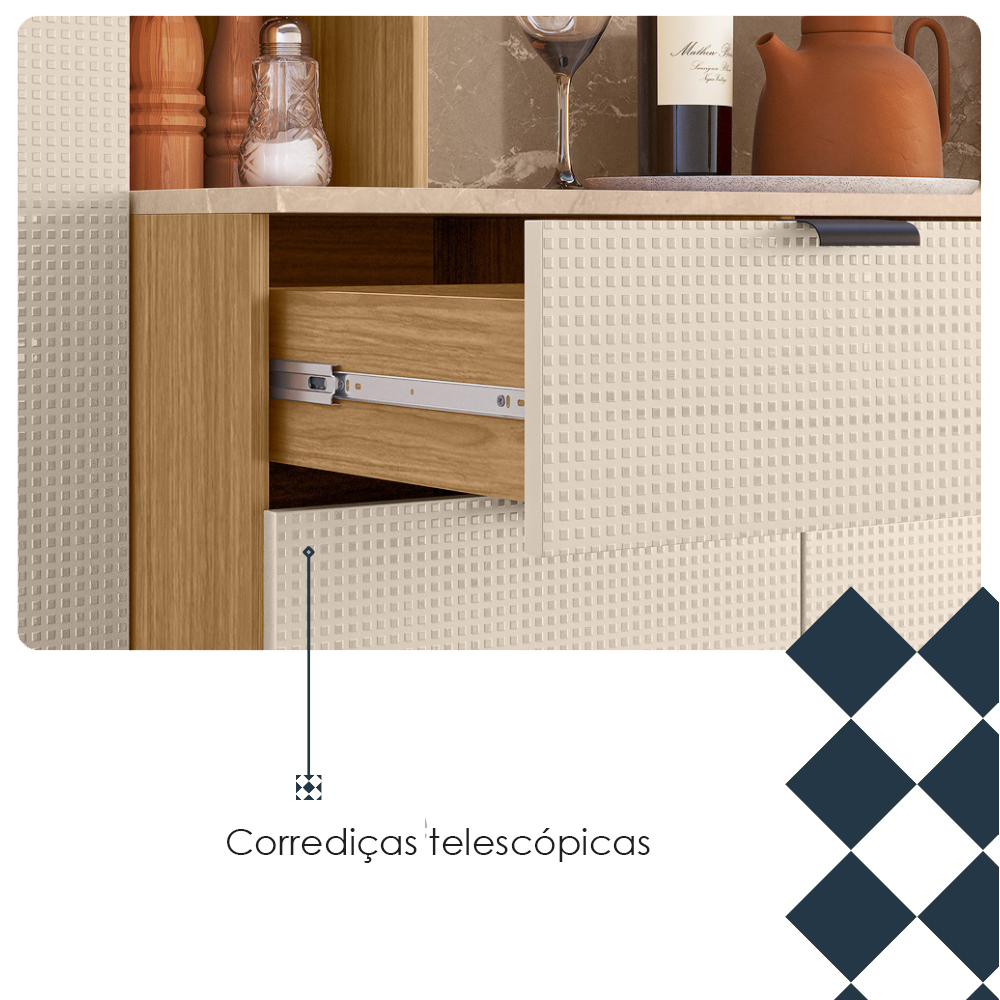 Cozinha Compacta 9P 1G 201 cm Pulse Freijo Soft KTP