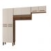 Cozinha Compacta Pequena 8 Portas Nogueira Off White Cp Ripado Nala Kits Paraná
