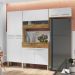 Cozinha Completa Compacta 10 Portas e 2 Gavetas Freijó Supremo Cp Ripado Freijó Nala Kits Paraná