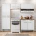 Cozinha Completa Compacta 10 Portas e 2 Gavetas Freijó Supremo Nala Kits Paraná