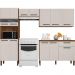Cozinha Completa Compacta 12 Portas e 1 Gaveta Nogueira Off White Versalhes Kits Paraná