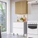 Cozinha Modulada 02 Peças 80cm 3014X3021ART Freijo Artico Riscatto Freijo KTP
