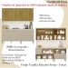 Cozinha Modulada 06 Peças 222cm 3035ART Freijo Vanilla Riscatto Freijo KTP