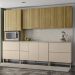 Cozinha Modulada 07 Peças 222cm 3034ART Freijo Vanilla Riscatto Freijo KTP