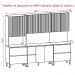 Cozinha Modulada 07 Peças 222cm 3034ART Freijo Vanilla Riscatto Freijo KTP