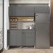 Cozinha Modulada 3 Pecas Balcao Com Tampo Line Gris Cp Freijo KTP