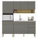 Cozinha Modulada 3 Pecas Balcao Pia 3023 Line Gris Cp Freijo KTP