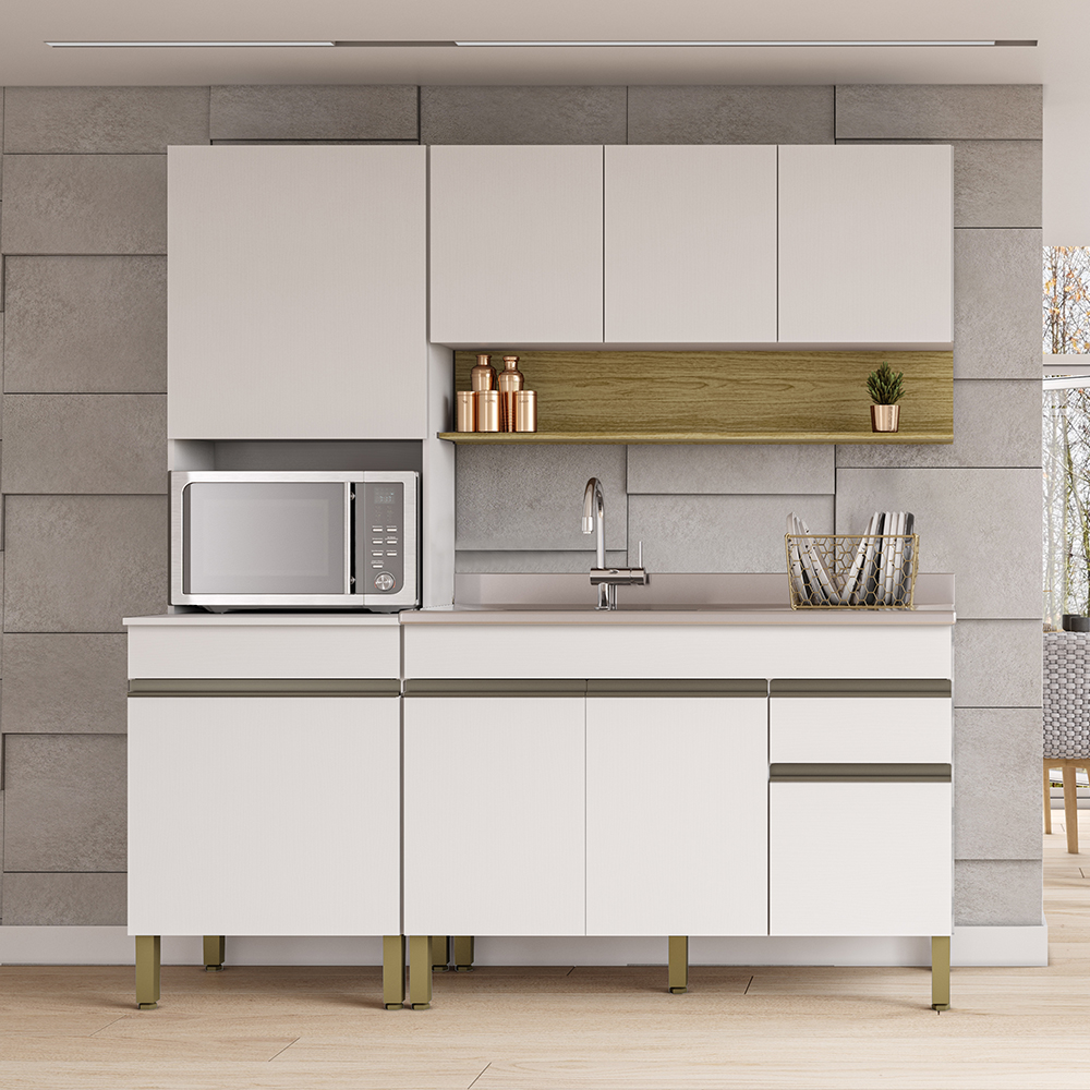 Cozinha Modulada 3 Pecas Balcao Pia 3023 Line Supremo Cp Freijo KTP