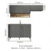 Cozinha Modulada 3 Pecas Balcao Pia Line Gris Cp Freijo KTP