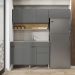 Cozinha Modulada 3 Pecas Balcao Pia Line Gris Cp Freijo KTP