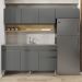 Cozinha Modulada 3 Pecas Com Balcao Pia Line Gris Cp Freijo KTP