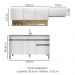 Cozinha Modulada 3 Pecas Com Balcao Pia Line Supremo Cp Freijo KTP