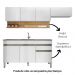 Cozinha Modulada 3 Pecas Com Balcao Pia Line Supremo Cp Freijo KTP