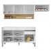 Cozinha Modulada 3 Pecas Com Balcao Tampo Line Supremo Cp Freijo KTP