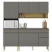 Cozinha Modulada 3 Pecas Line Gris Cp Freijo KTP