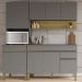 Cozinha Modulada 3 Pecas Line Gris Cp Freijo KTP